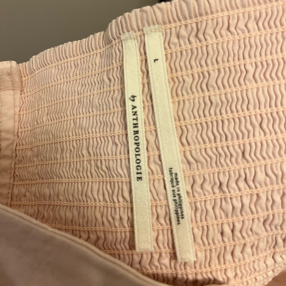 NWT Anthropologie Strapless Light Pink Rose Dress - Picture 7 of 7